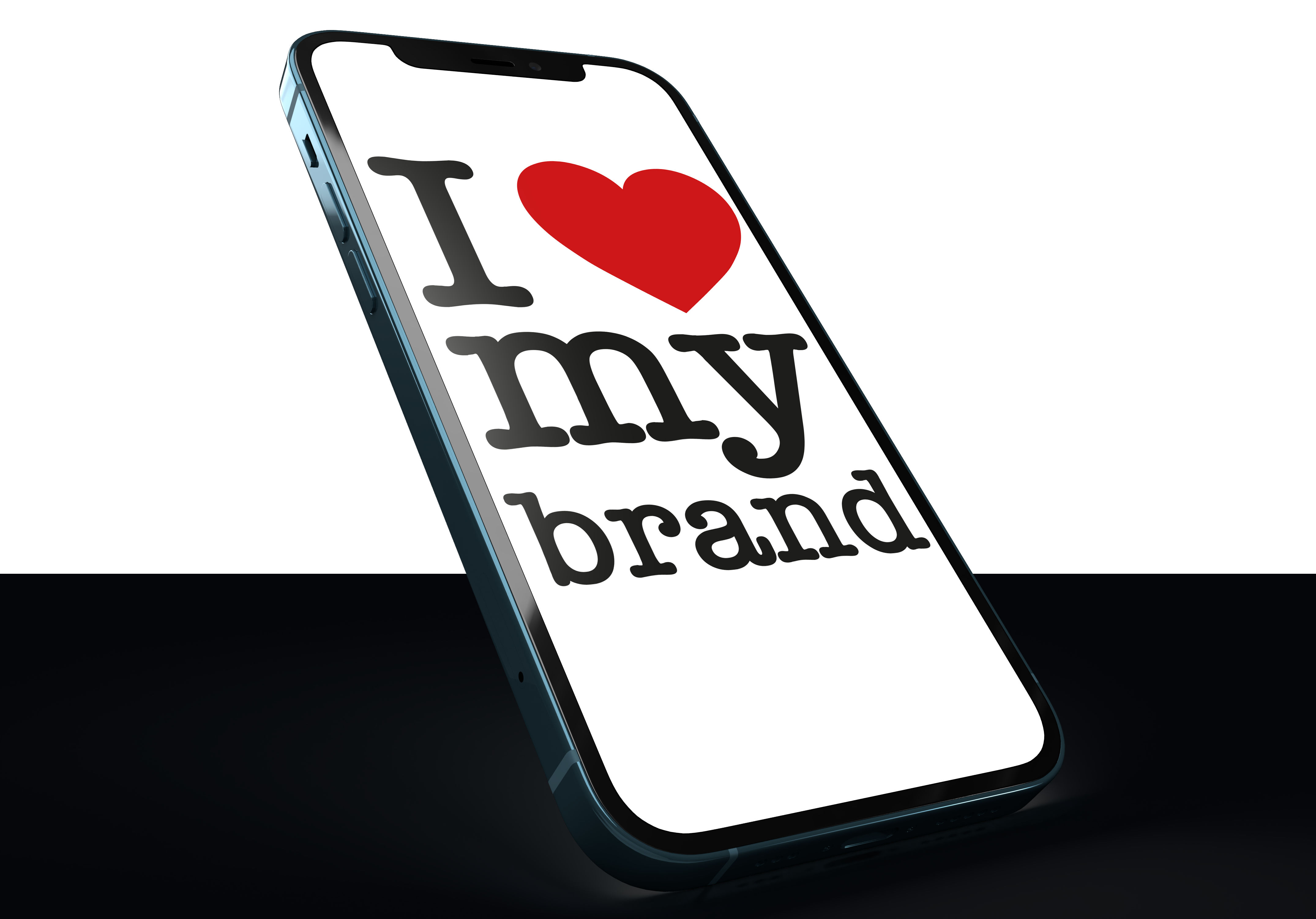 Phone with I love my brnad
